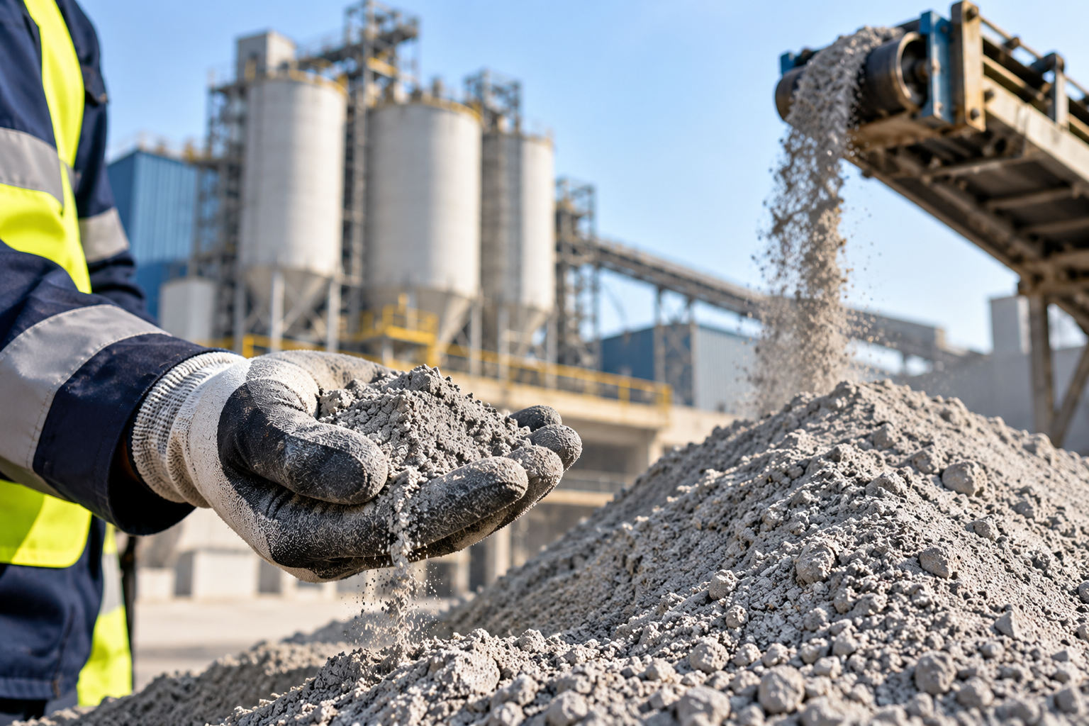 Fly ash quality inspection at an industrial facility for bulk fly ash supply
